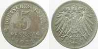 d 2.5 5 Pf 29721E~2.5 5 Pfennig 1921E ss/vz J 297