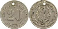 d 00688J~3.5b 20Pfennig 1888J s/ss mit Loch J 006