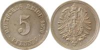 d 5 Pf 00376G~1.2b 5 Pfennig 1876G prfr. leicht fleckig J 003