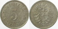  2.5 5 Pf   00376J~2.5 5 Pfennig  1876J ss/vz J 003 18,00 EUR Differenzbesteuert nach §25a UstG zzgl. Versand