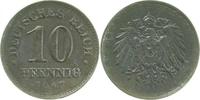 d  29817D~2.0 10 Pfennig  1917D vz schw.Prägung!! J 298