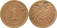 d 2.5 1 Pf 01097G~2.5 1 Pfennig 1897G ss/vz J 010
