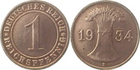 d 2.5 1 Pf 31334E~2.5 1 Pfennig  1934E ss/vz J 313