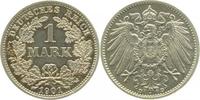 d 017n01D~1.2a 1 Mark 1901D Wertseite PP-, Rückseite f.stgl !! min.Rf. Unikat J 017