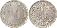     01391E~1.11 10 Pfennig  1891E prfr/prfr/stgl!! J 013 145,00 EUR Differenzbesteuert nach §25a UstG zzgl. Versand