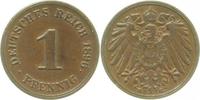  1 Pf   01096G~2.0b 1 Pfennig  1896G eine 2. Zahl 6 sichtbar vz!! J 010 85,00 EUR Differenzbesteuert nach §25a UstG zzgl. Versand