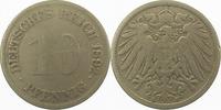     01392E~3.5 10 Pfennig  1892E s/ss J 013 3,10 EUR Differenzbesteuert nach §25a UstG zzgl. Versand