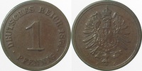 d 2.5 1 Pf 00174C~2.5 1 Pfennig 1874C ss/vz J 001