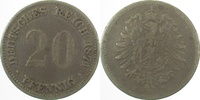 d 00574B~3.5a 20Pfennig 1874B s/ss WS:stark dopp J 005