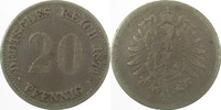 d  00574B~3.5a 20Pfennig  1874B s/ss WS:stark dopp J 005