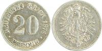 d 00576B~2.5 20Pfennig 1876B ss/vz J 005