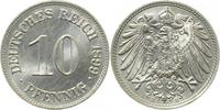 d  01399E~1.1 10 Pfennig  1899E prfr/stgl leichte Patina J 013