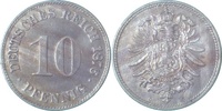 d 00476C~2.5b 10 Pfennig 1876C ss/vz leicht ausgetretenes Cu J 004