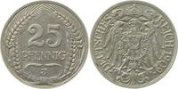 d 01809J~2.5 25 Pfennig 1909J ss/vz inkl. Expertise J 018