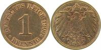 d 1 Pf 010n00J~2.5b 1 Pfennig 1900J ss/vz Wertzahl 1 leicht doppelt J 010