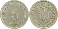  5 Pf   012n02G~3.0b 5 Pfennig  1902G ss linke Mzz. deutlich doppelt!! J... 22,00 EUR Differenzbesteuert nach §25a UstG zzgl. Versand