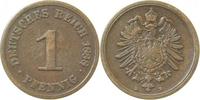 d 3.5 1 Pf 00188D~3.5 1 Pfennig 1888D s/ss überprägte Jahreszahl!!! J 001