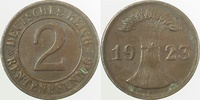 d 2.5 2 Pf 30723F~2.5 2 Pfennig  1923F ss/vz J 307