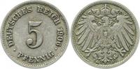  2.5 5 Pf   012n06G~2.5 5 Pfennig  1906G ss/vz J 012 5,50 EUR Differenzbesteuert nach §25a UstG zzgl. Versand
