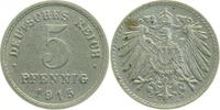 d 5 Pf 29715A~1.1b 5 Pfennig 1915A prfr/stg RS: min. korr. !!! J 297
