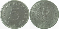 d 2.5 5 Pf 37044A~2.5 5 Pfennig 1944A ss/vz J 370