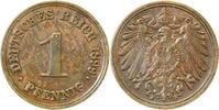  1 Pf   01099F~2.2b 1 Pfennig  1899F f.vz etwas fleckig J 010 7,00 EUR Differenzbesteuert nach §25a UstG zzgl. Versand