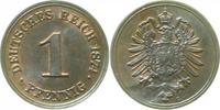 d 1.2 1 Pf 00174G~1.2 1 Pfennig  1874G f.prfr, Stempelausbruch !!!! J 001