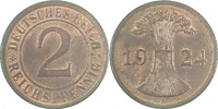 d 2 Pf 31424A~1.2b 2 Pfennig  1924A prfr.fleckig J 314