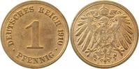 d 1 Pf 010n10D~2.5b 1 Pfennig 1910D ss/vz gereinigt J 010