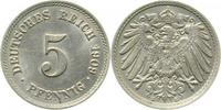  1.5 5 Pf   012n09E~1.5 5 Pfennig  1909E vz/st J 012 34,00 EUR Differenzbesteuert nach §25a UstG zzgl. Versand