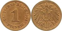 d 1 Pf 010n04E~2.5b 1 Pfennig 1904E ss/vz gereinigt J 010