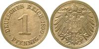  1 Pf   01090A~2.0b 1 Pfennig  1890A vz Rückseite schw. geprägt !! J 010 6,00 EUR Differenzbesteuert nach §25a UstG zzgl. Versand