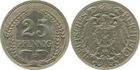     01810F~1.5 25 Pfennig  1910F vz/stgl!! J 018 28,00 EUR Differenzbesteuert nach §25a UstG zzgl. Versand