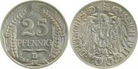 d  01811D~1.2 25 Pfennig  1911D prfr J 018