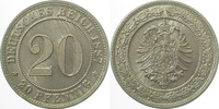 d  00687F~1.2a 20Pfennig  1887F prfr VS:doppelt!! J 006
