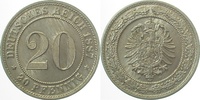 d  00687F~1.2a 20Pfennig  1887F prfr VS:doppelt!! J 006