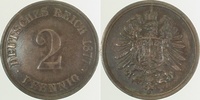d 2 Pf 00277A~2.5b 2 Pfennig 1877A ss/vz kl.Rf J 002