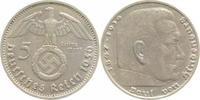 d 5 RM 36736D~2.5b 5 Reichsmark Hind.1936D/ Mzz.doppelt J 367