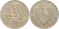 d 3 RM 32527A~2.5b 3 Reichsmark Bremerhaven 1927A ss/vz J 325