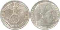 d 5 RM 36739G~1.5b 5 Reichsmark Hindenburg 1939G vz/st Wertseite doppelt !!!! J 367