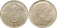 d 1.5 2 RM 36638D~1.5 2 Reichsmark Hindenburg 1938D vz/st J 366