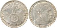 d 2.0 5 RM 36739E~2.0 5 Reichsmark Hindenburg 1939E vz J 367