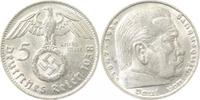 d 1.5 5 RM 36738D~1.5 5 Reichsmark Hindenburg 1938D vz/stgl !!! J 367