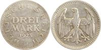 d 3 RM 31225D~3.0b 3 Reichsmark  1925D Kursmünze SS leichte Kratzer J 312