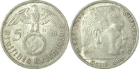 d 2.5 5 RM 36739G~2.5 5 Reichsmark Hindenburg 1939G ss/vz J 367