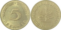 d 5 Pf 38268J~1.0a 5 Pfennig 1968J stgl Erstabschlag (EA)! ! J 382