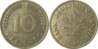 d  37849G~2.0v 10 Pfennig  1949G Nbg.3.1 dünnes Mzz.!! Nbg 3.1