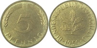 d 5 Pf 38250G~1.0a 5 Pfennig 1950G stgl Erstabschlag (EA)! ! J 382