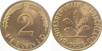 d 1.2 2 Pf 38158F~1.2 2 Pfennig  1958F bfr J 381