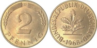  1.2 2 Pf   38168D~1.2 2 Pfennig  1968D bfr Cu J 381 3,10 EUR Differenzbesteuert nach §25a UstG zzgl. Versand